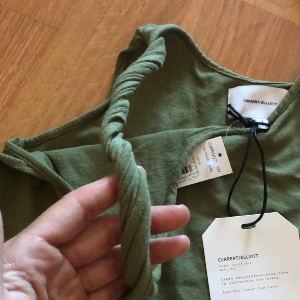 CURRENT ELLIOTT Twisted Tank in Loden Green,S,M!NW - Picture 6 of 7